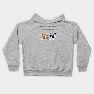 Experts state if a cat is making biscuits - funny watercolour cat design Kids Hoodie